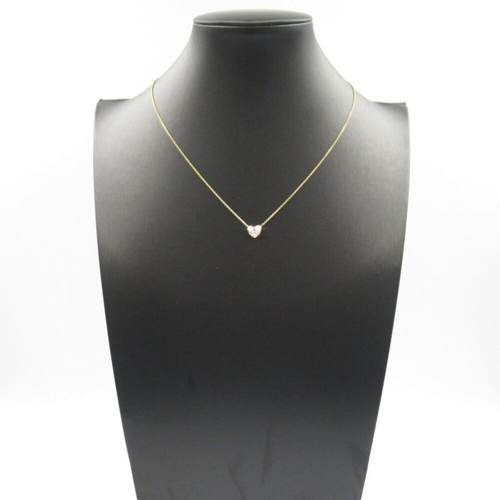 Tiffany & Co K18 Yellow Gold Diamond Heart Pave Necklace - Picture 6 of 6